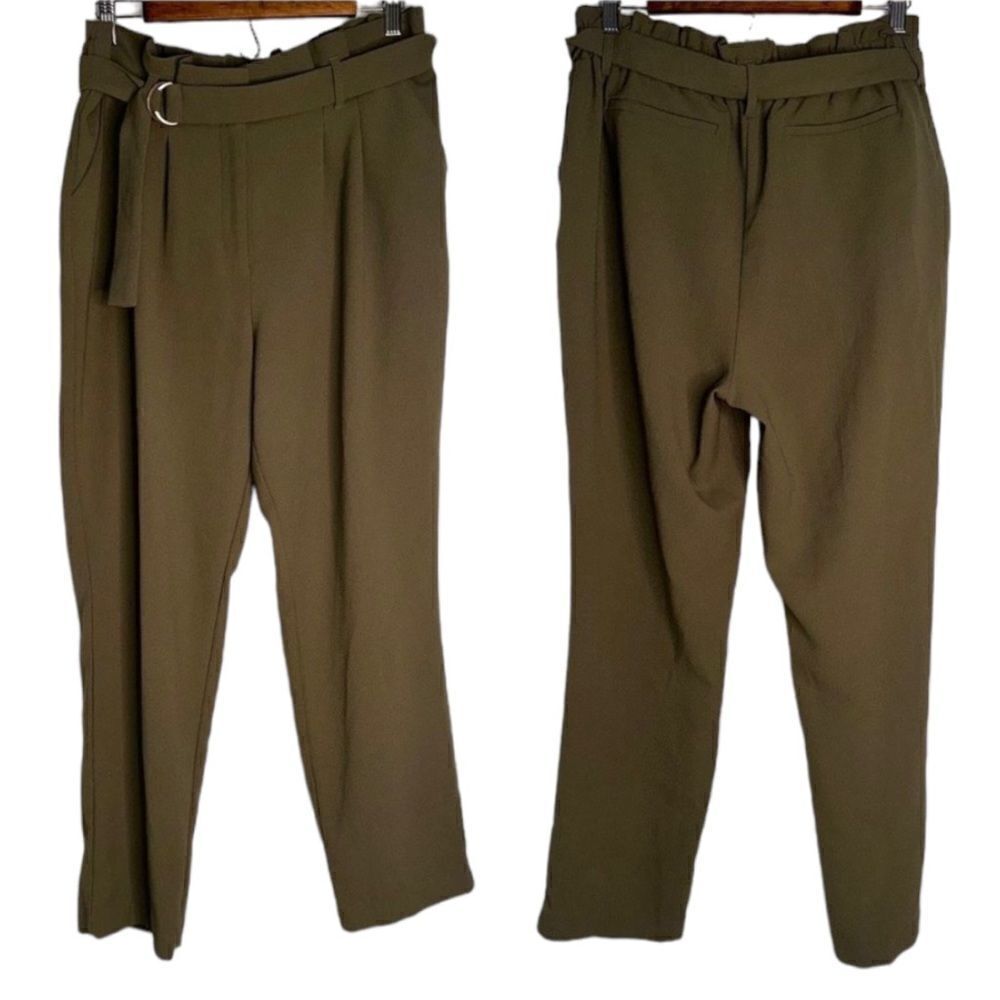 Violets & Roses Stitchfix Women’s 14 Modern Green High Waisted‎ Paperbag Pants